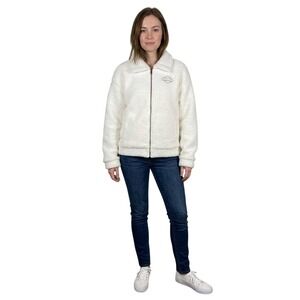 Harley Davidson Women's Size 2XL Sherpa Fleece Full Zip‎ Motorcycle Jacket NWT